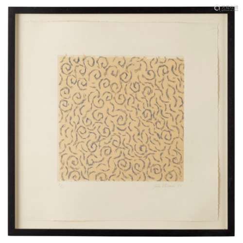 YUKO SHIRAISHI (B. 1956) UNTITLED coloured etching printed on India paper, mounted on paper,