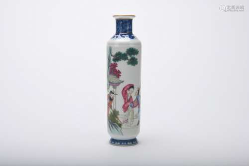 Chinese Period Of Republic Of China Famille Rose Bottle