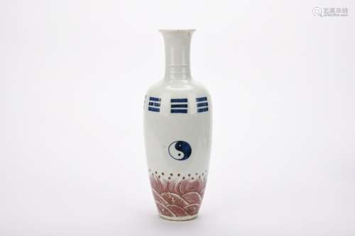 Chinese Qing Dynasty Underglaze Red Porcelain Bottle