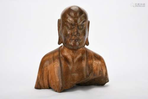 Chinese Yuan Dynasty Jade Luohan Buddha Head