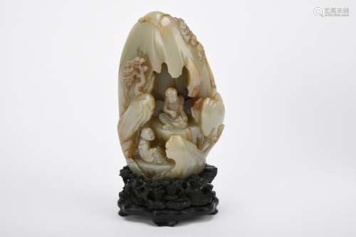Chinese Qing Dynasty White Jade Ornament