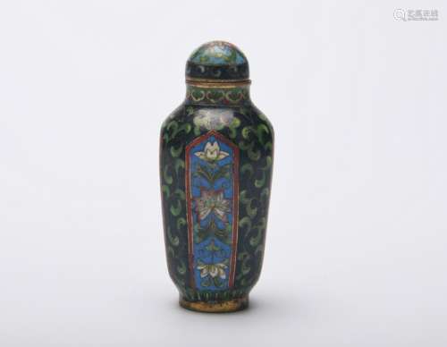 Chinese Qing Dynasty Cloisonne Flower Pattern Snuff