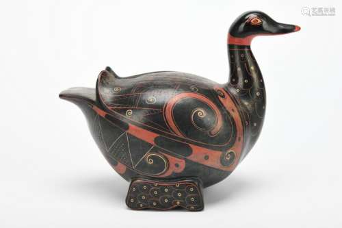 Chinese Lacquerware Mandarin Duck Ornament