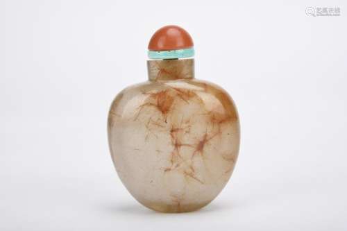 Chinese Qing Dynasty Crystal Snuff Bottle