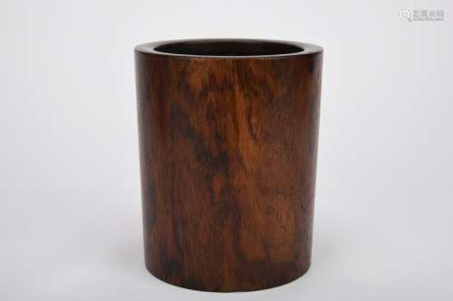 Chinese Qing Dynasty Rosewood Huanghuali Wood Brush Pot
