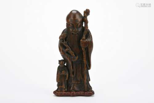 Chinese Woodcarving Longevity Ornament