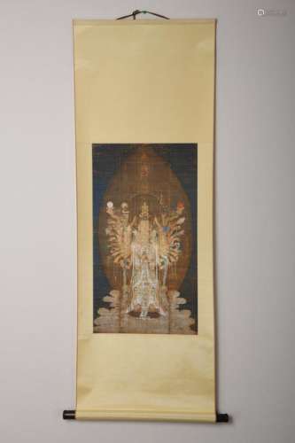 Chinese Qing Dynasty Guanyin Painting