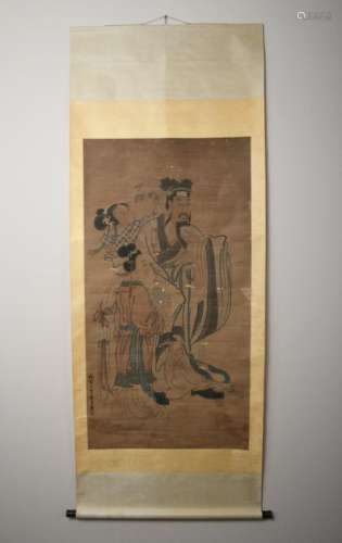 Chinese Ming Dynasty Tang Yin'S Figure Painting