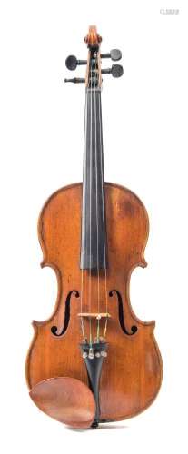 An Amarti style violin: the two-piece back of narrow flame and curl,