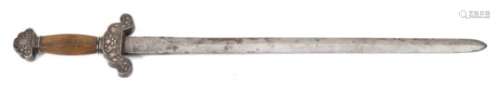 A Chinese Jian sword: with 58cm.