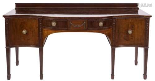 A late 19th century mahogany sideboard: in the Adam taste,