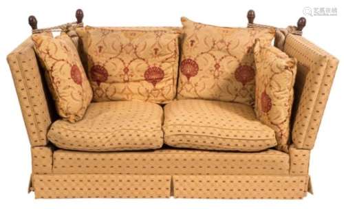 A Brights of Nettlebed Knole style twin seat settee:,