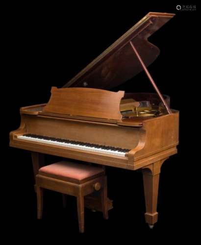 Steinway & Sons - A Model O Boudoir grand piano No 221751:, contained in a rosewood case,