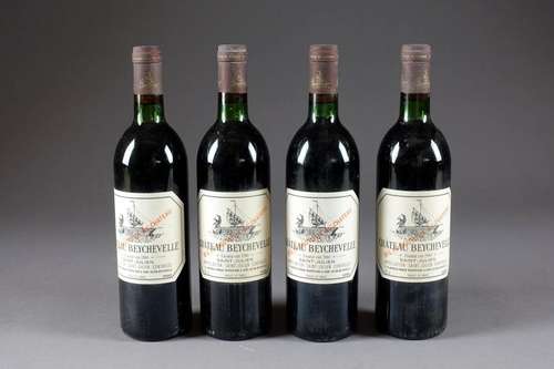 Château Beychevelle 1980. (4 bouteilles). Quatrièm…