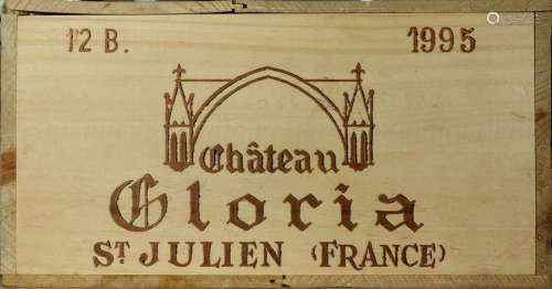 Château Gloria 1995. (12 bouteilles). Saint Julien…