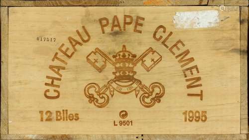Château Pape Clément 1995. (12 bouteilles). Pessac…