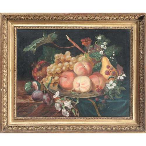 Still Life with Fruit, Oil on Canvas