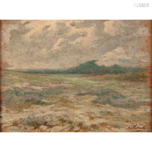 Landscape Signed A. De Nottbeck, Oil on Board