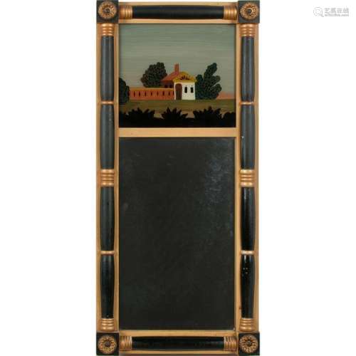 American Federal-Style Mirror with Reverse Painted
