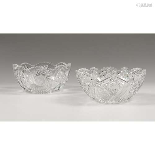 American Brilliant Cut Glass Bowls