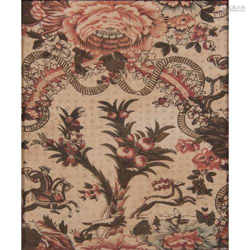 19th-Century Printed Fabric Sample