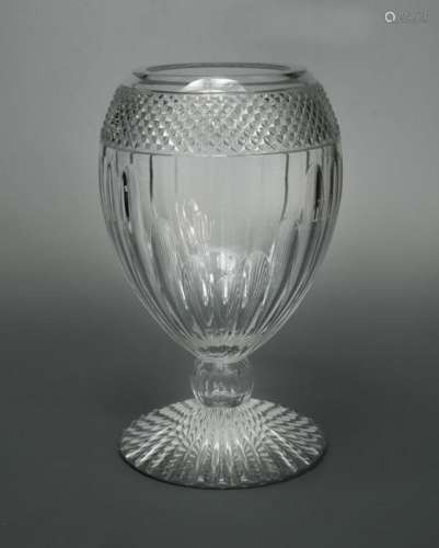 A large Mario Cioni cut glass vase,