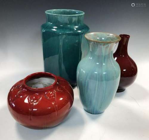Four Pilkington's Lancastrian vases,