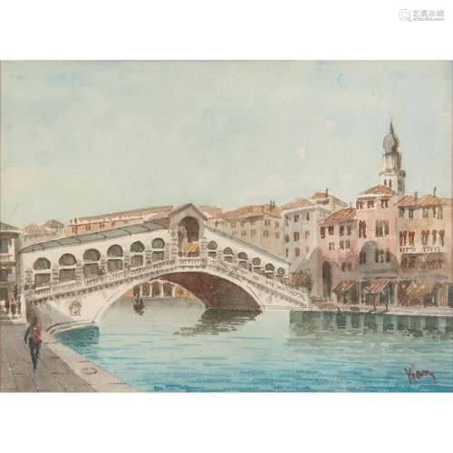 Watercolors of Venice signed Kiam