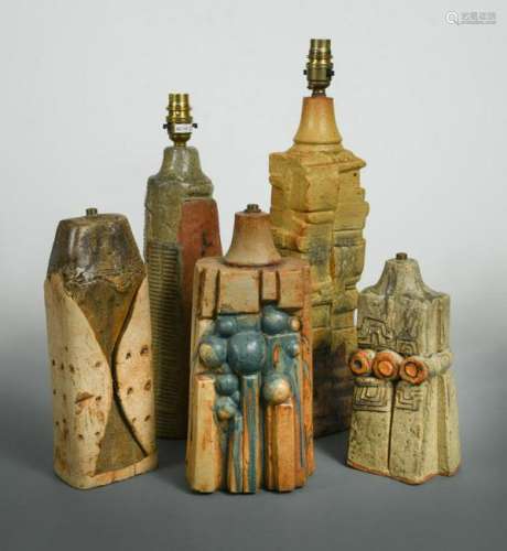 Â§ Bernard Rooke, (British, born 1938), five stoneware