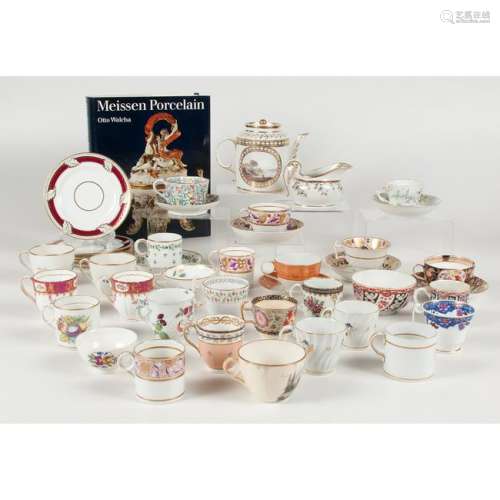 English Porcelain Tea Wares, Including Derby, Swansea,