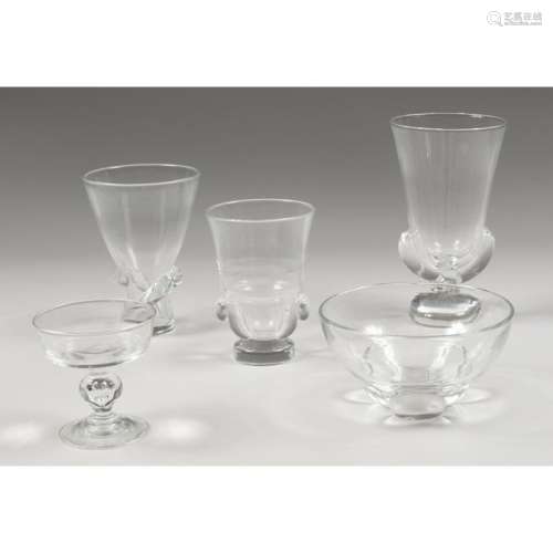 Steuben Vases, Bowl and Goblet