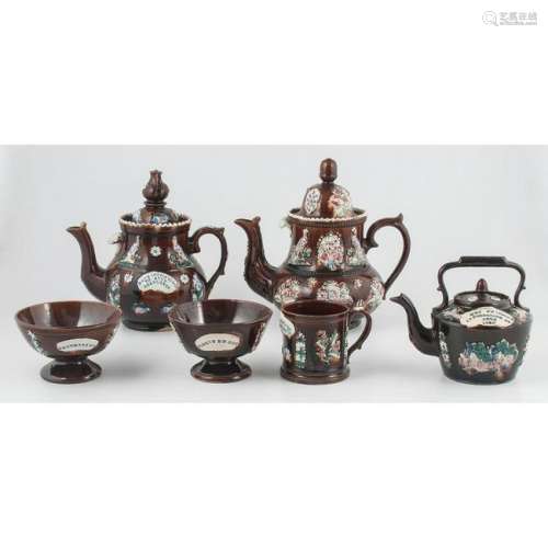 Bargeware Teapots, Bowls, and Mug