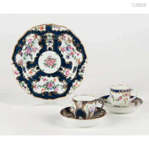 Worcester Porcelain Dishes, Including Dr. Wall Period
