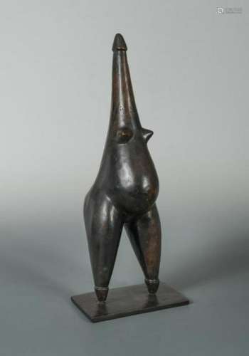 A contemporary phallic bronze sculpture,