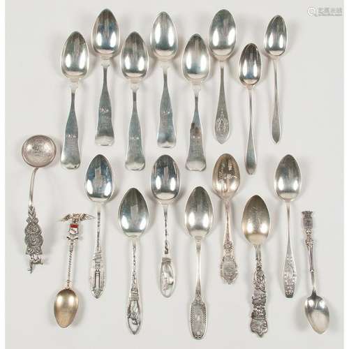 Silver Teaspoons and Souvenir Spoons