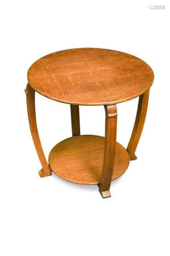 An Art Deco period blonde-oak occasional table