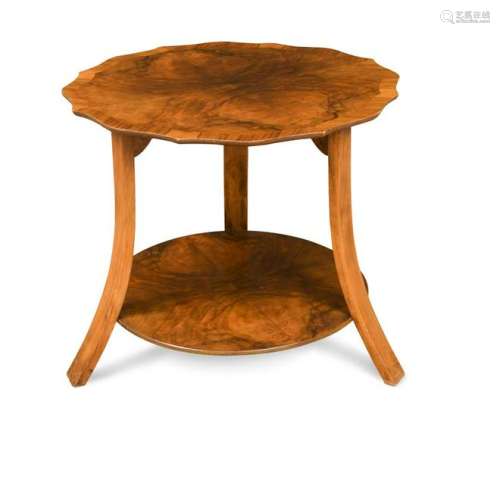 An Art Deco walnut occasional table,