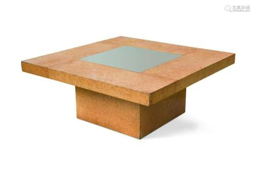 An Art Deco style burr ash coffee table,