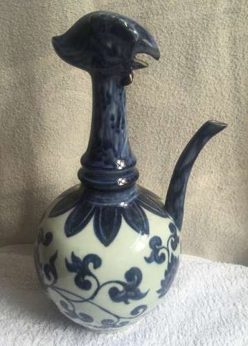 Antique Chinese Blue and White Ewer