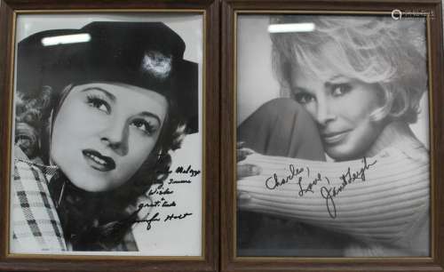 Two Framed Female Celebrity Signed Photos