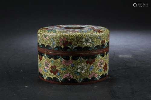 Chinese Cloisonne Round Container