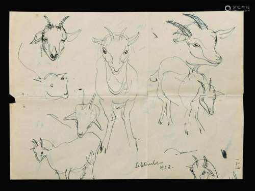 Â§ Henry Moore, OM, CH (British, 1898-1986) Sketch of