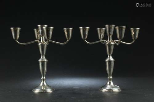 A Pair of Silver Candle Holders