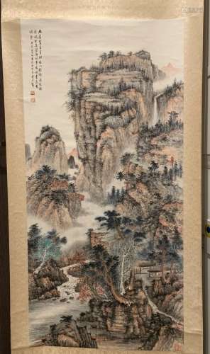 Chinese Landscape Painting Scroll