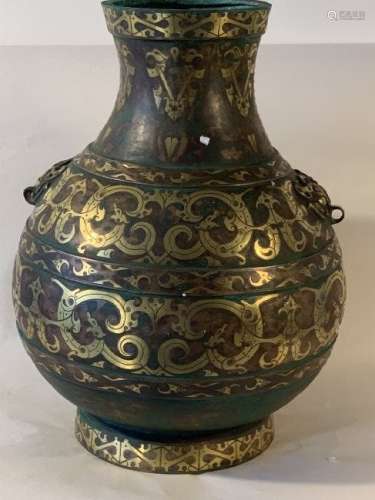 Antique Chinese Carved Bronze Vase