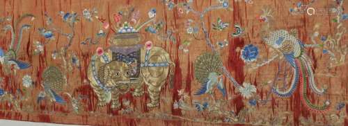 Antique Chinese Silk Embroidery on Cloth