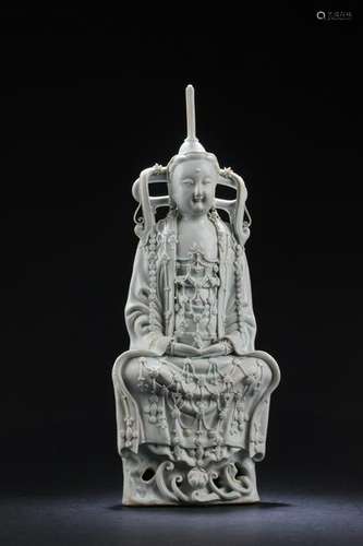 Chinese Blanc De Chine Guanyin Statue