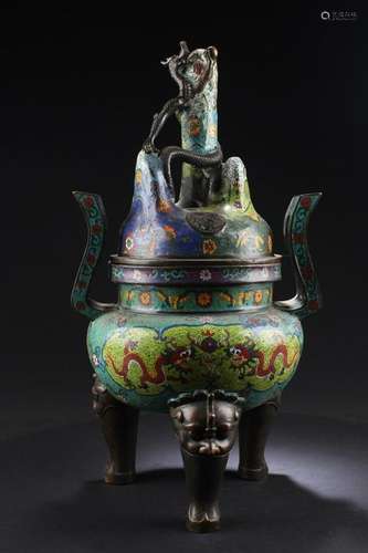 Chinese Cloisonne Censer