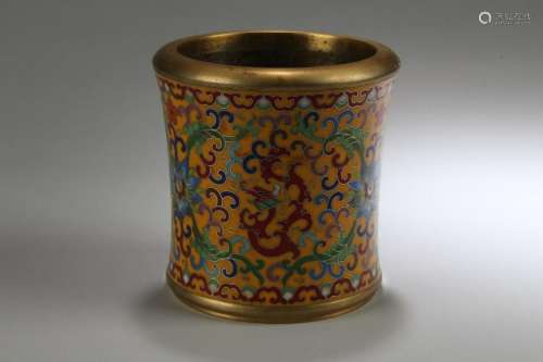 A Chinese Cloisonne Brushpot