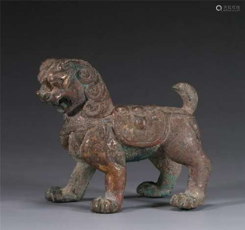 A BRONZE 'MYTHICAL BEAST' INCENSE BURNER